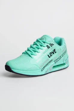 Air Cushion Sneaker mit Wording Print french mint