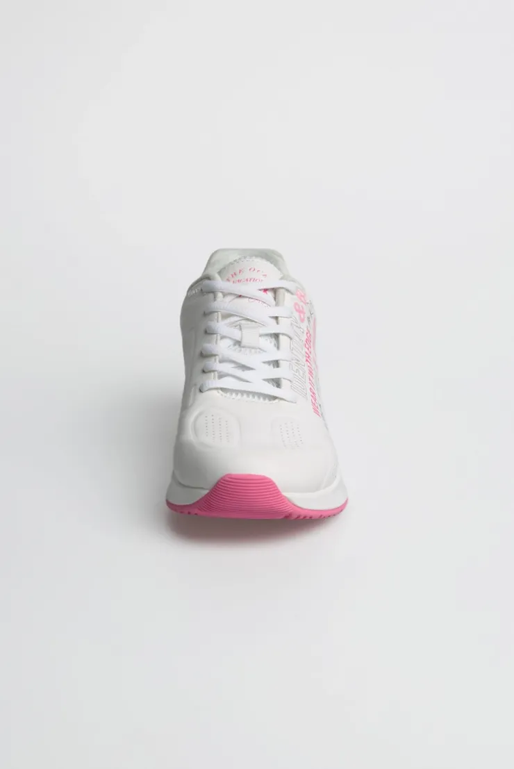 Air Cushion Sneaker mit Wording Print white