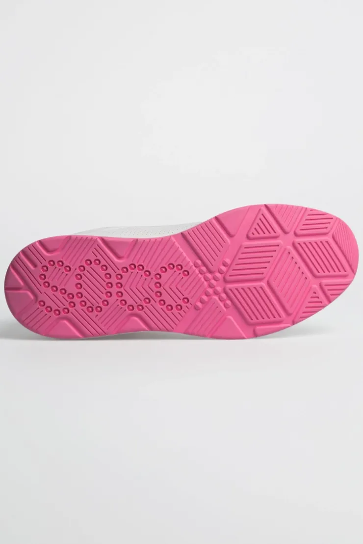 Air Cushion Sneaker mit Wording Print white
