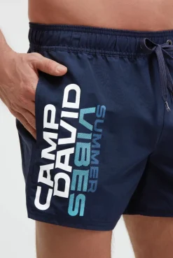 Badehose mit Logo Print blue navy