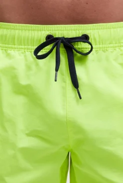 Badehose mit Logo Print neon lime