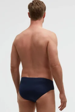 Badeslip mit Logo Print blue navy