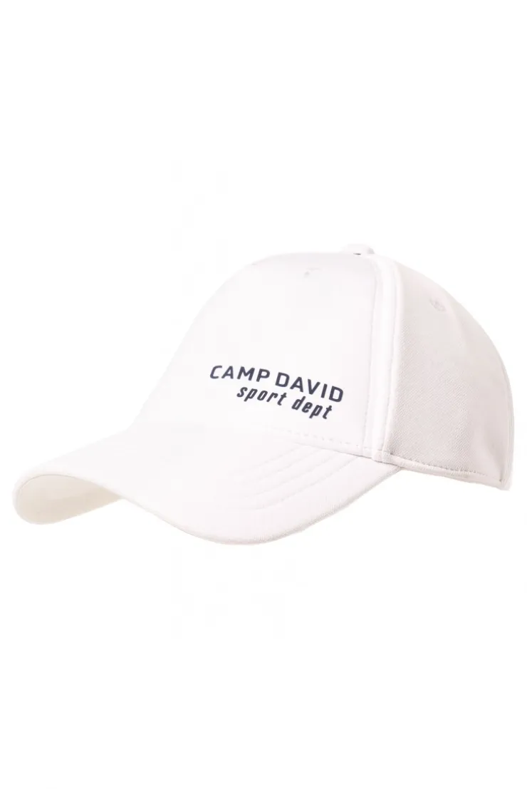 Base Cap aus Interlock-Jersey mit Logo Print white