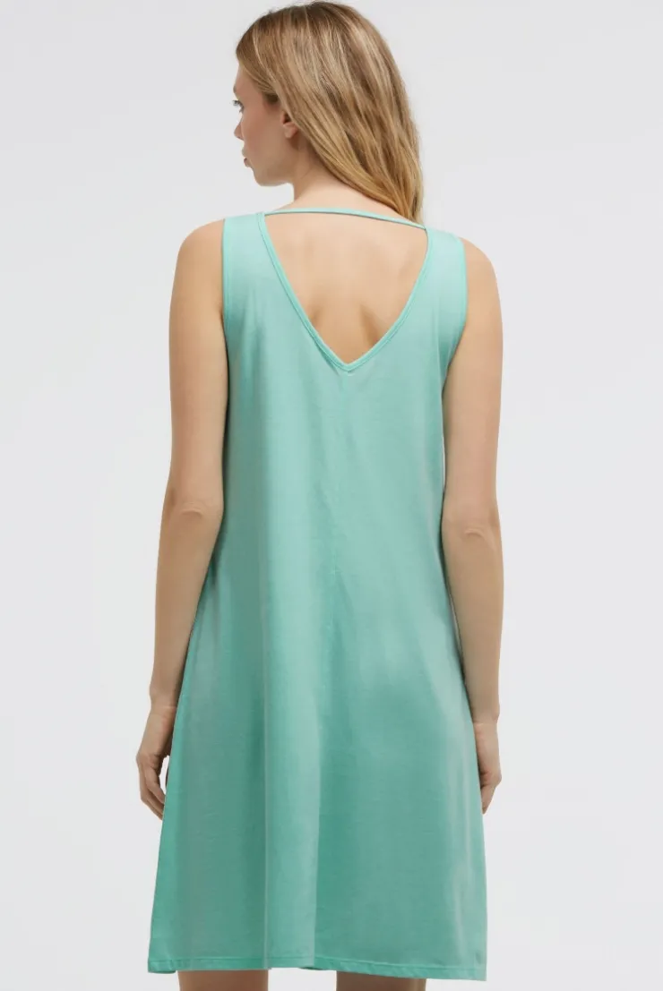 Basic Beach-Kleid mit Artwork crystal aqua