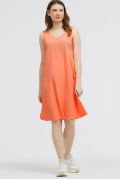 Basic Beach-Kleid mit Artwork electric orange