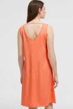 Basic Beach-Kleid mit Artwork electric orange