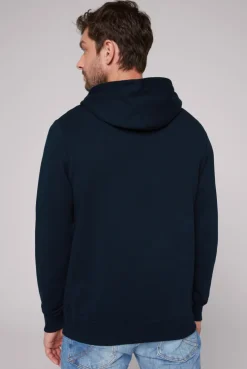 Basic Hoodie mit Logo Print blue navy
