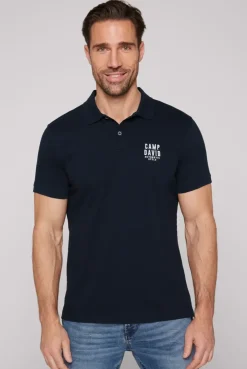 Basic Pikee-Polo mit Logo-Stickerei blue navy