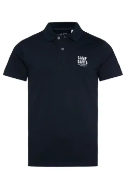 Basic Pikee-Polo mit Logo-Stickerei blue navy