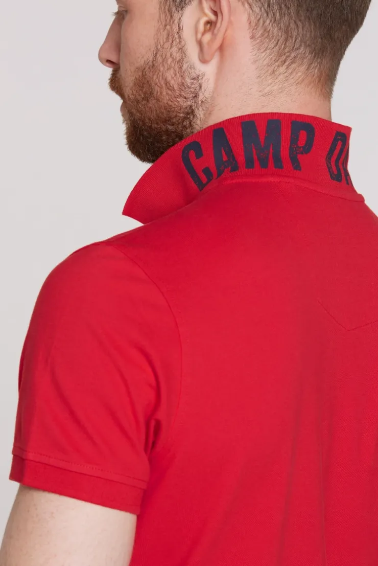 Basic Pikee-Polo mit Logo-Stickerei red