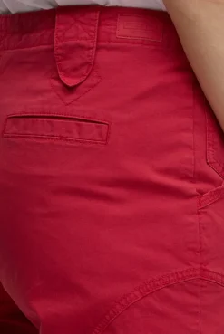 Basic Skaterhose mit Beintaschen clear red