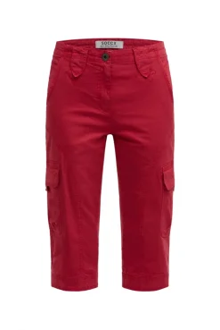 Basic Skaterhose mit Beintaschen clear red