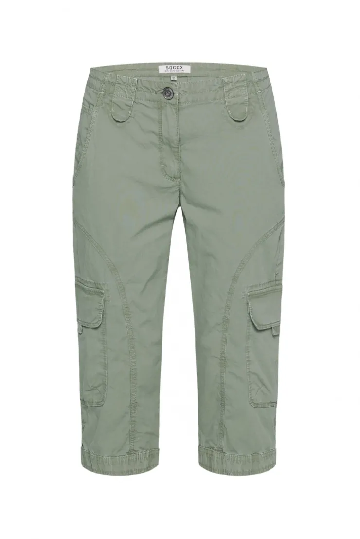 Basic Skater-Shorts mit Beintaschen faded olive