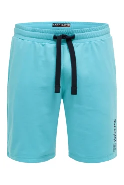 Basic Sweatshorts mit Label Print aqua