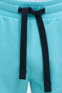Basic Sweatshorts mit Label Print aqua