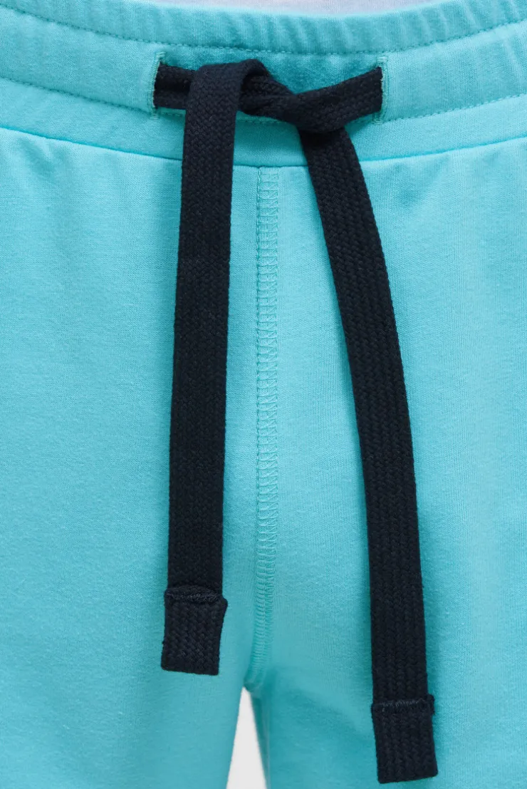 Basic Sweatshorts mit Label Print aqua