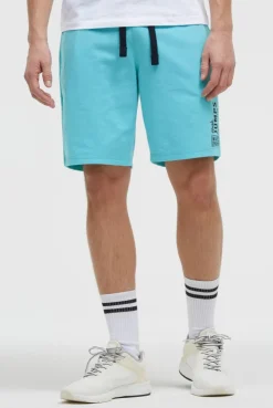 Basic Sweatshorts mit Label Print aqua
