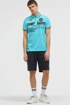 Basic Sweatshorts mit Label Print blue navy | S