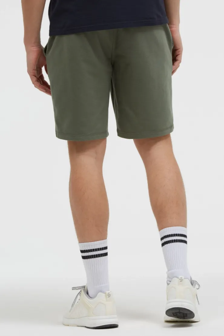 Basic Sweatshorts mit Label Print green olive