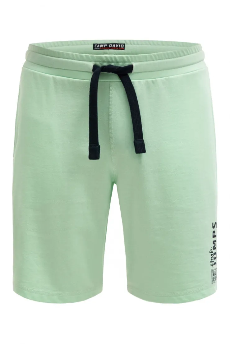 Basic Sweatshorts mit Label Print light mint