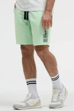 Basic Sweatshorts mit Label Print light mint
