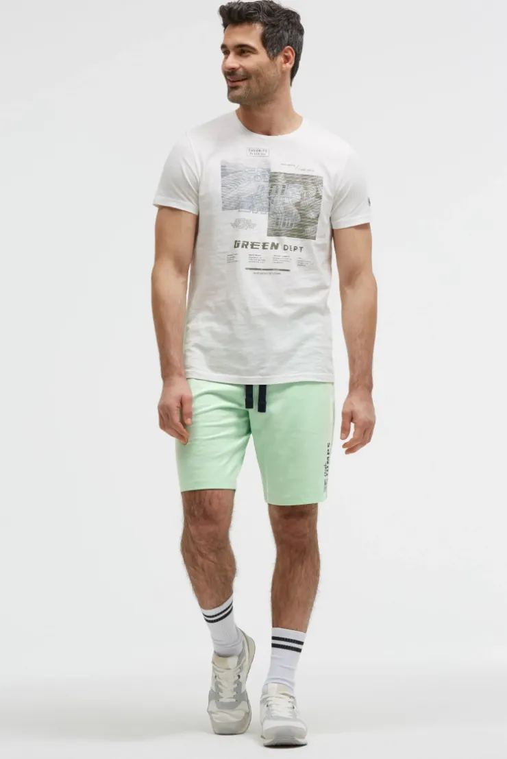 Basic Sweatshorts mit Label Print light mint
