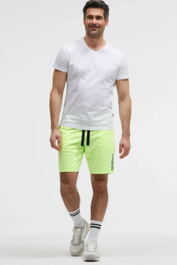 Basic Sweatshorts mit Label Print neon lime