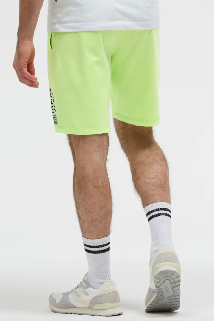 Basic Sweatshorts mit Label Print neon lime