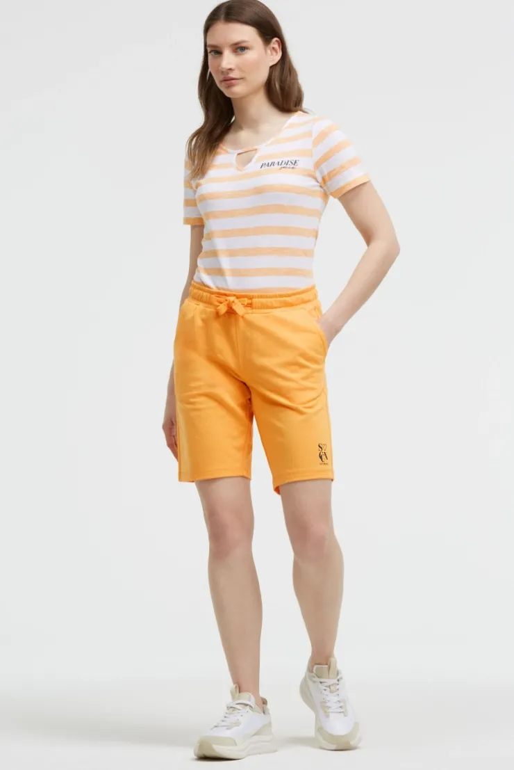 Basic Sweatshorts mit Logo Print fresh mango