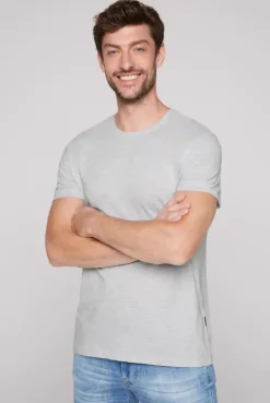 Basic T-Shirt Rundhals 2er-Pack grey melange