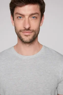 Basic T-Shirt Rundhals 2er-Pack grey melange