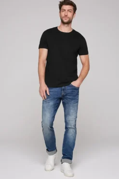 Basic T-Shirt Rundhals 2er-Pack black
