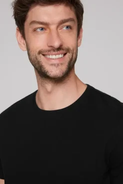 Basic T-Shirt Rundhals 2er-Pack black