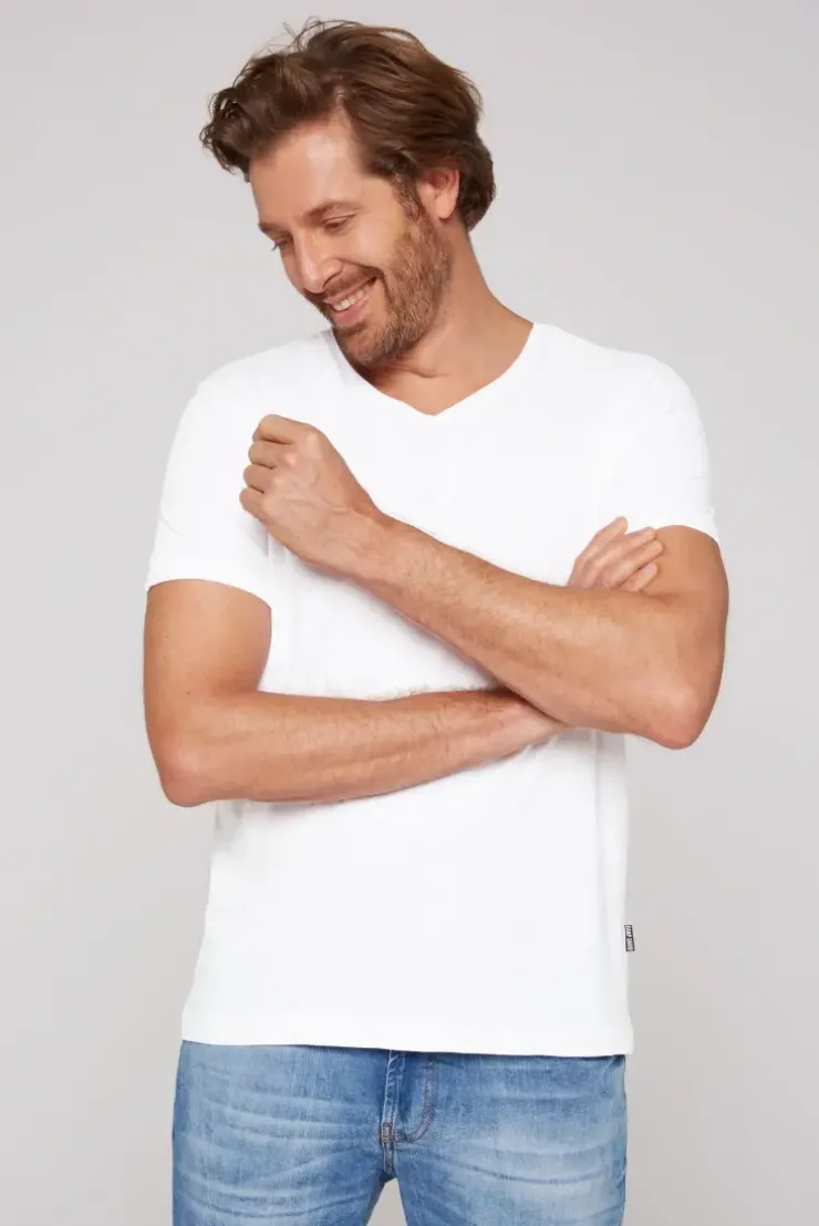 Basic T-Shirt V-Neck 2er-Pack opticwhite