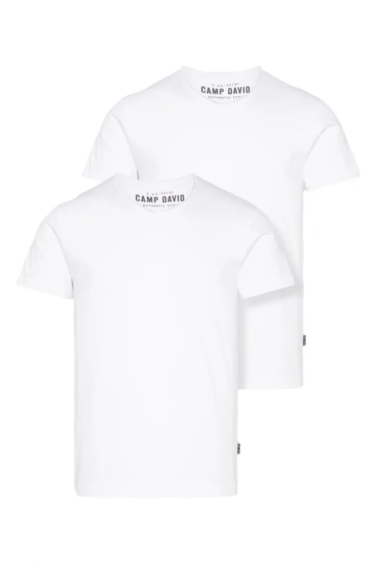 Basic T-Shirt V-Neck 2er-Pack opticwhite