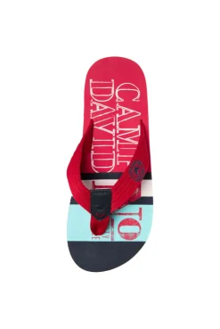 Beach Sandale mit Logo-Design nautical red