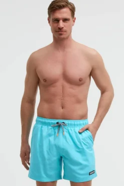 Beachshorts mit Rubber Patch aqua