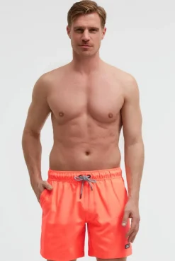 Beachshorts mit Rubber Patch neon flame