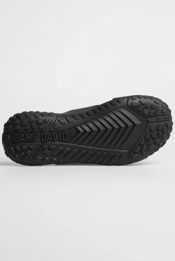 Beach Slipper mit Label Prints black