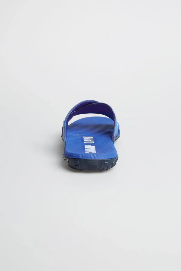 Beach Slipper mit Label Prints strong blue