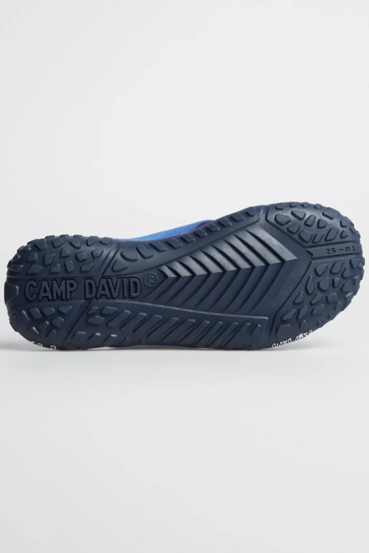 Beach Slipper mit Label Prints strong blue