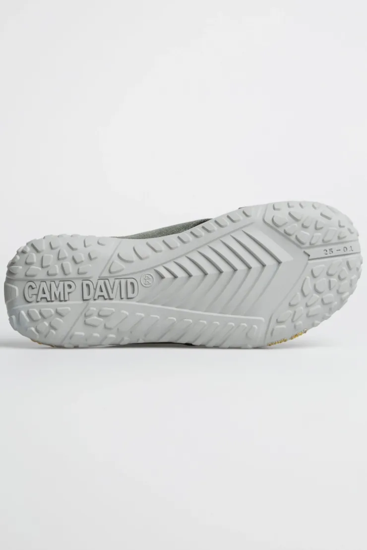 Beach Slipper mit Label Prints dusty green