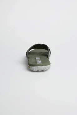 Beach Slipper mit Label Prints dusty green