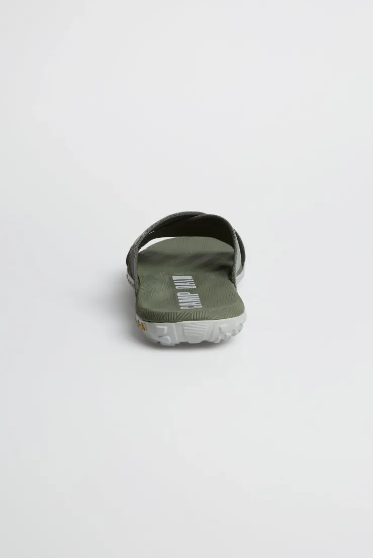 Beach Slipper mit Label Prints dusty green