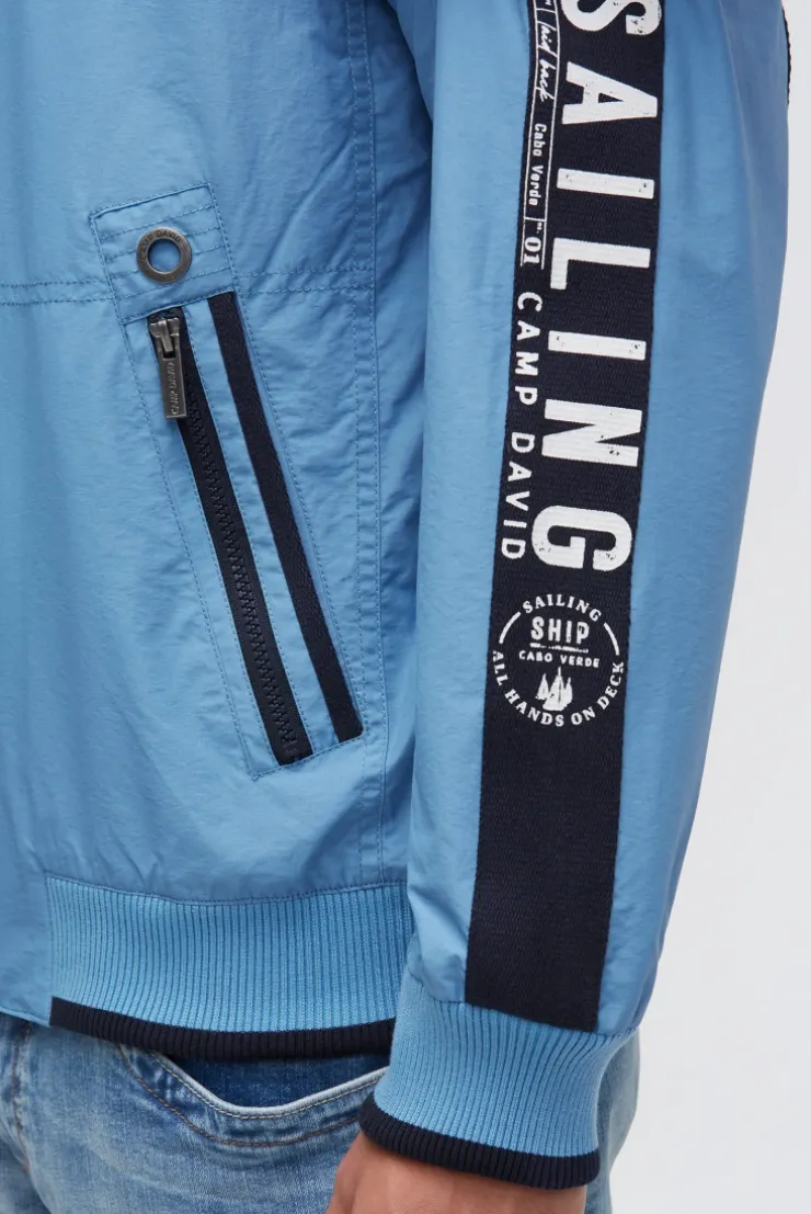 Blouson mit Logo-Tapes und Artworks electric sky