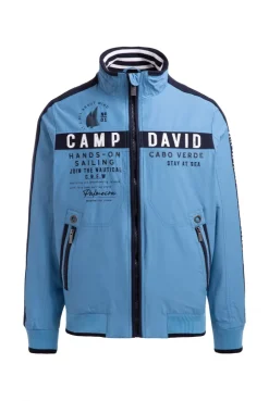 Blouson mit Logo-Tapes und Artworks electric sky