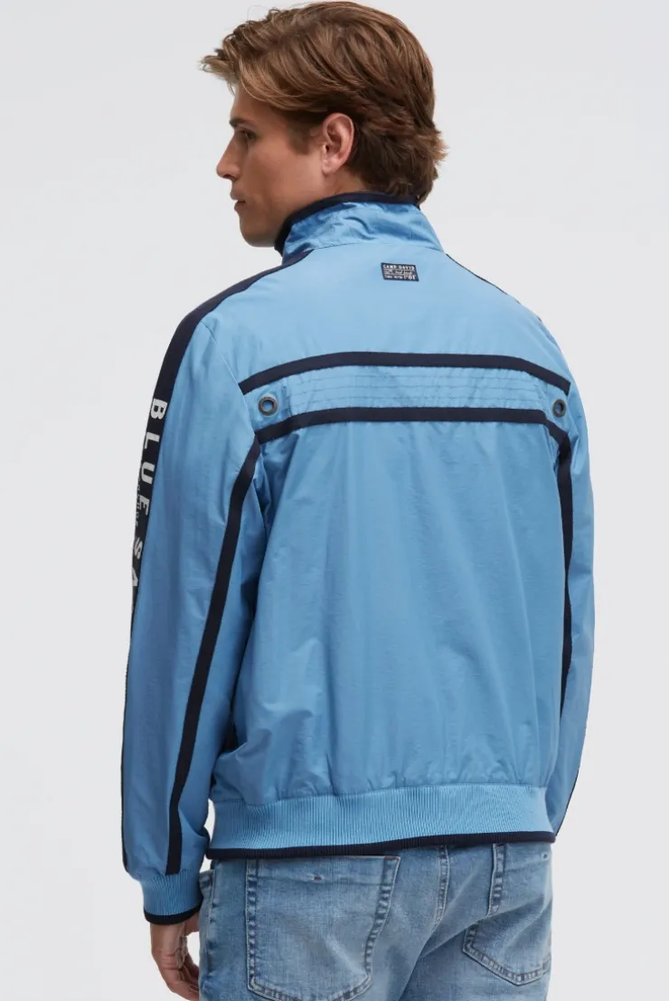 Blouson mit Logo-Tapes und Artworks electric sky