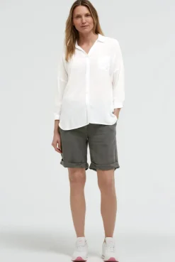 Bluse mit 3/4-Arm und Rückenprint opticwhite