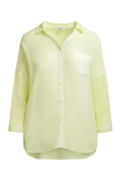 Bluse mit 3/4-Arm und Rückenprint vivid lemon