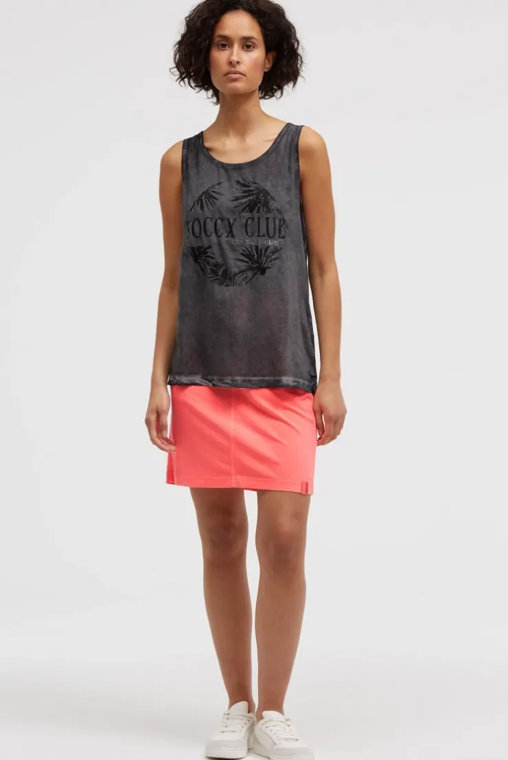 Blusen-Top Oil Dyed im Materialmix grey bay